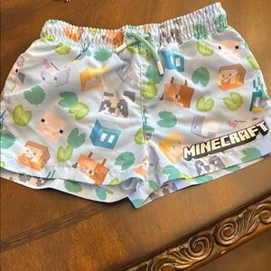 Boys Zara Minecraft swim trunks